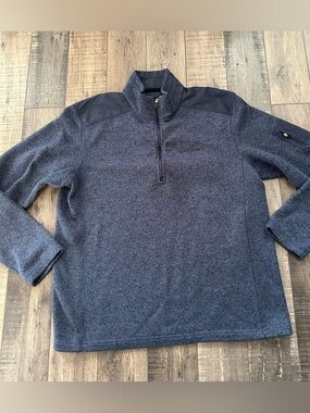 Eddie Bauer Men’s Blue Fleece Jacket Quarter Zip Pullover Size XL
